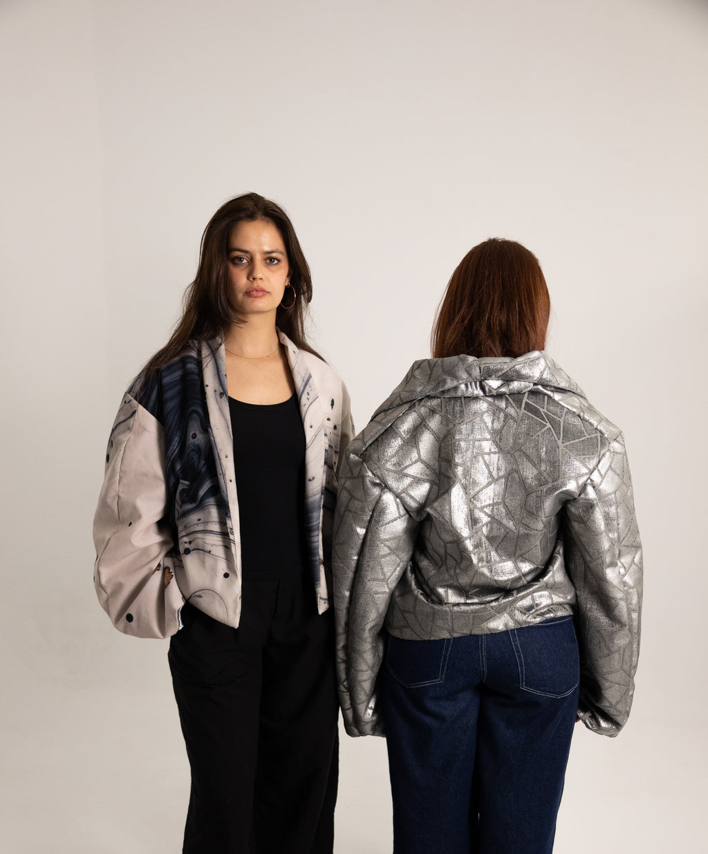 Oversized Printed Blazer