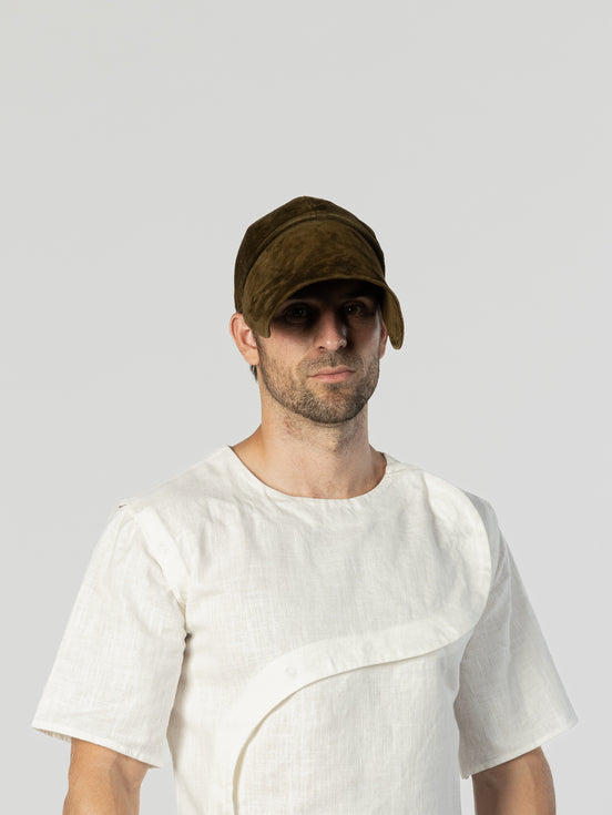 “Rastro” cap in leather