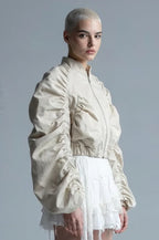 Structured Cropped Bomber