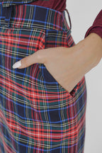 Tartan Check Pencil Skirt