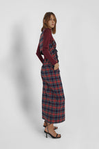 Asymmetric Reversible Tartan Vest