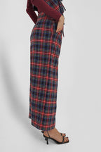 Tartan Check Pencil Skirt