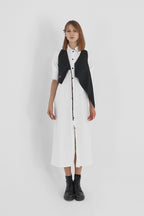 Asymmetric Reversible Tartan Vest