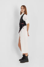 Asymmetric Reversible Tartan Vest