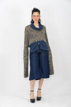 Two-Tone Cozy Statement Sweater