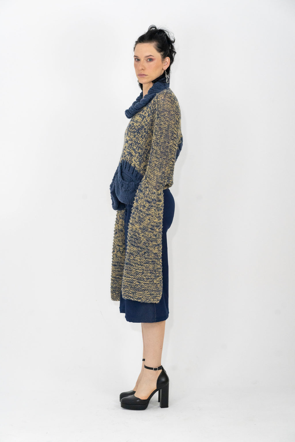 Two-Tone Cozy Statement Sweater