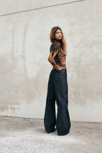 Denim wide pant