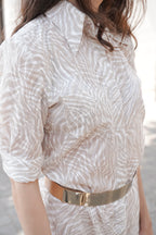 Zebra Print Shirt Dress