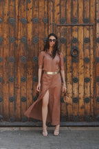 Animal Print Shirt Dress