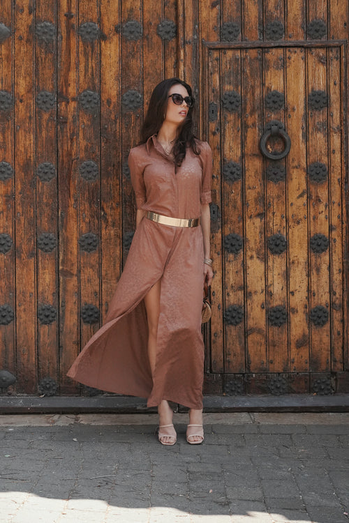 Animal Print Shirt Dress