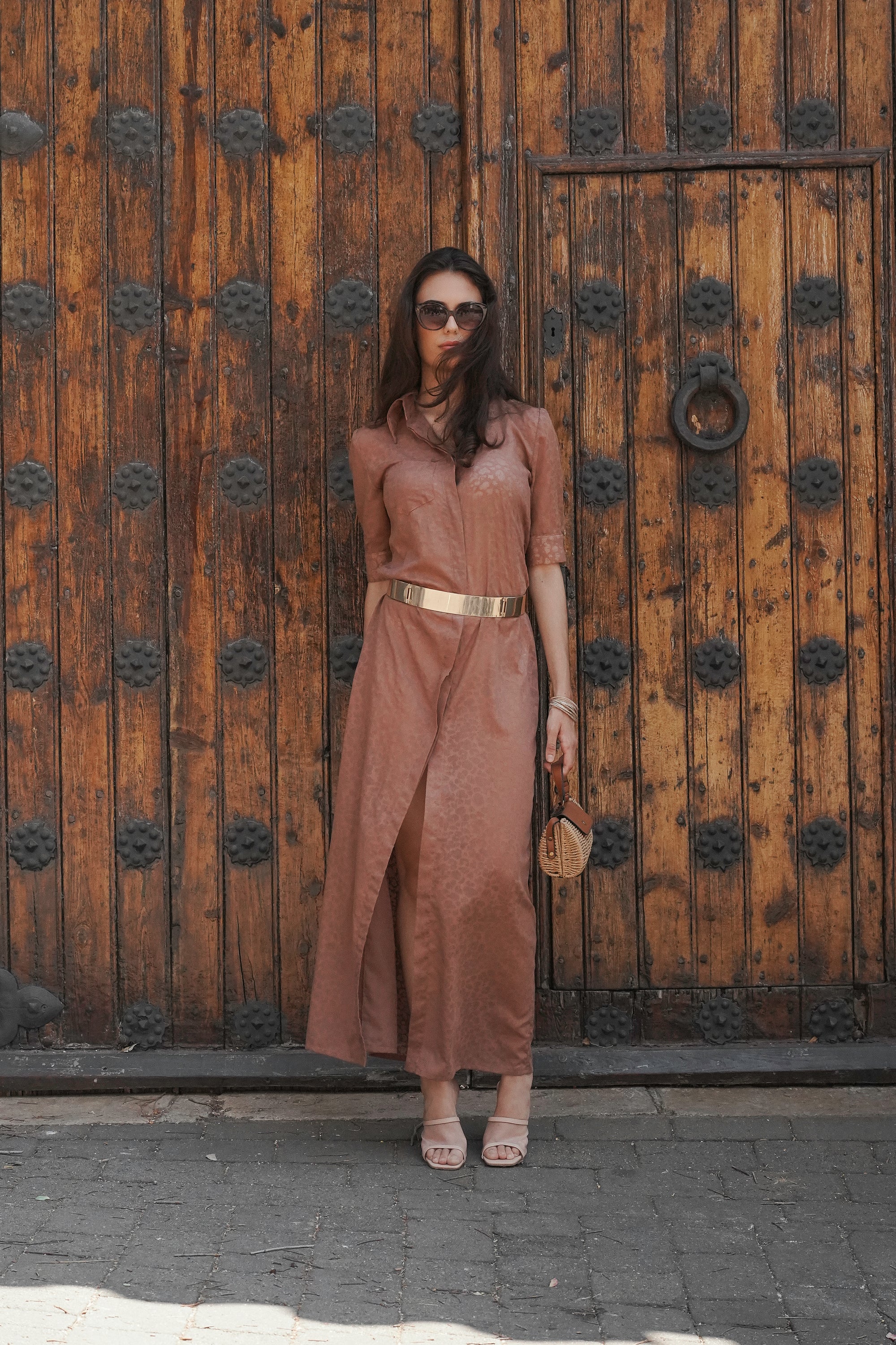 Animal Print Shirt Dress