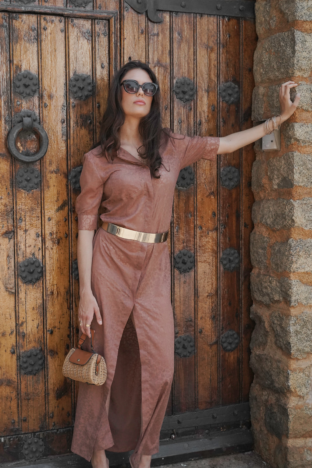 Animal Print Shirt Dress