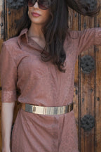 Animal Print Shirt Dress