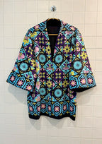 Reversible Mosaic Print Kimono