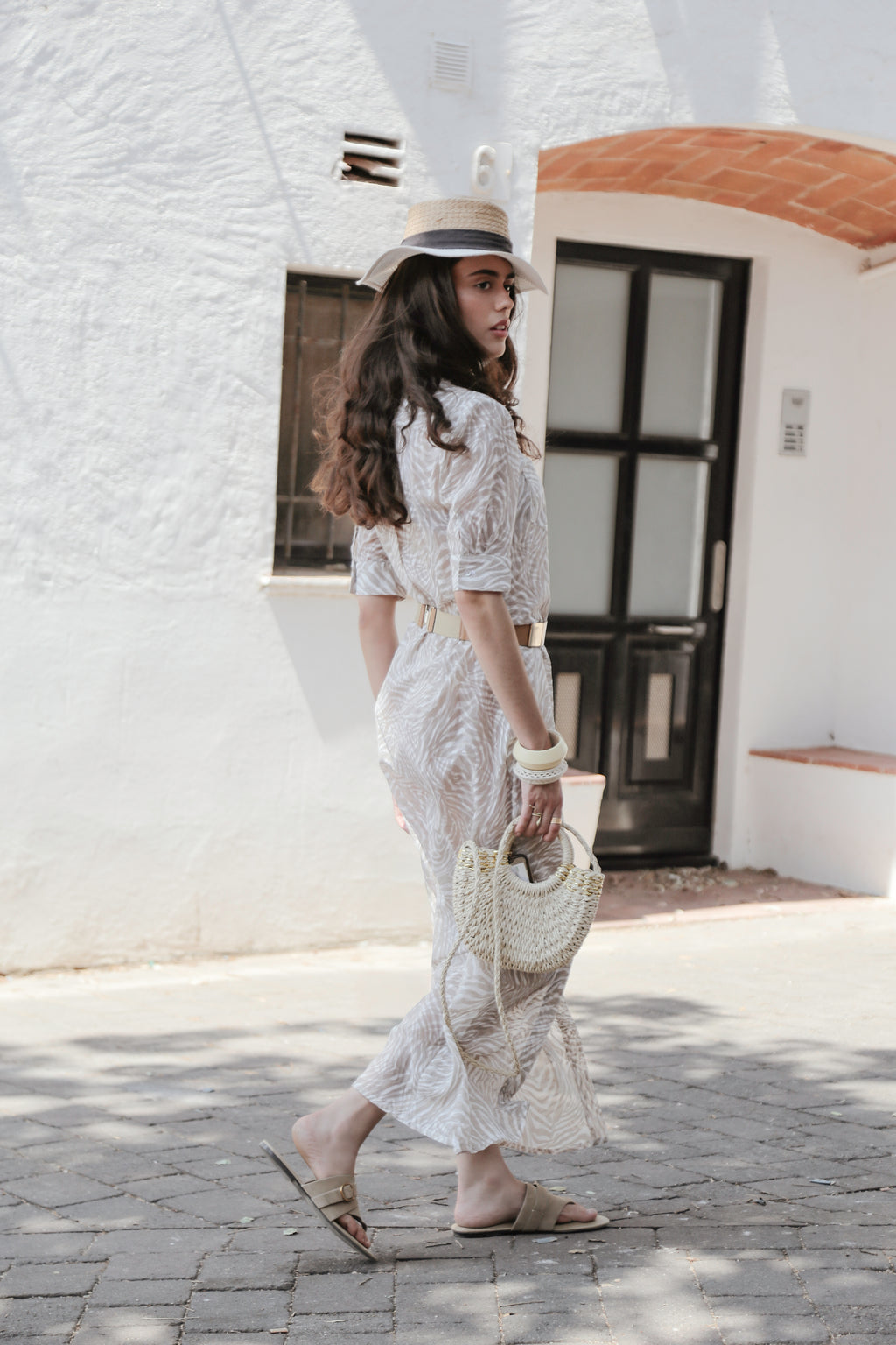 Zebra Print Shirt Dress