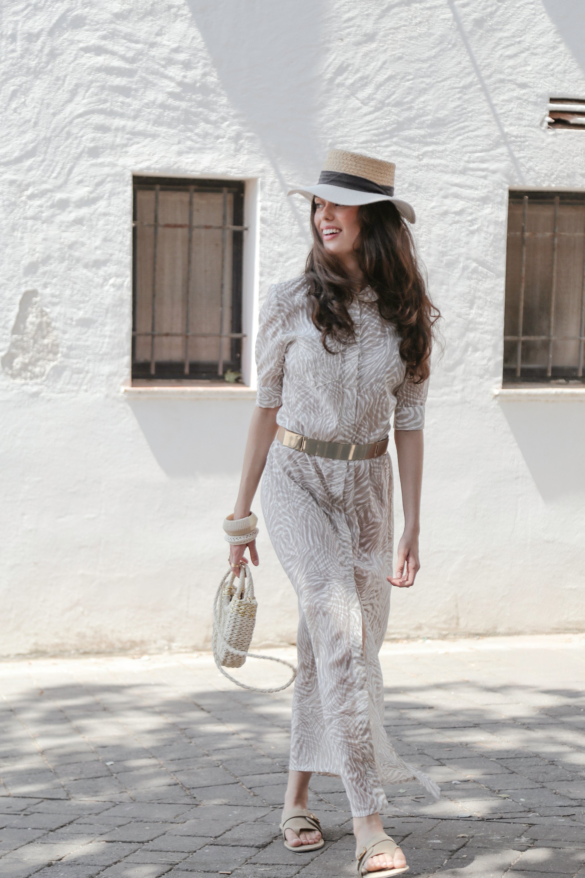 Zebra Print Shirt Dress