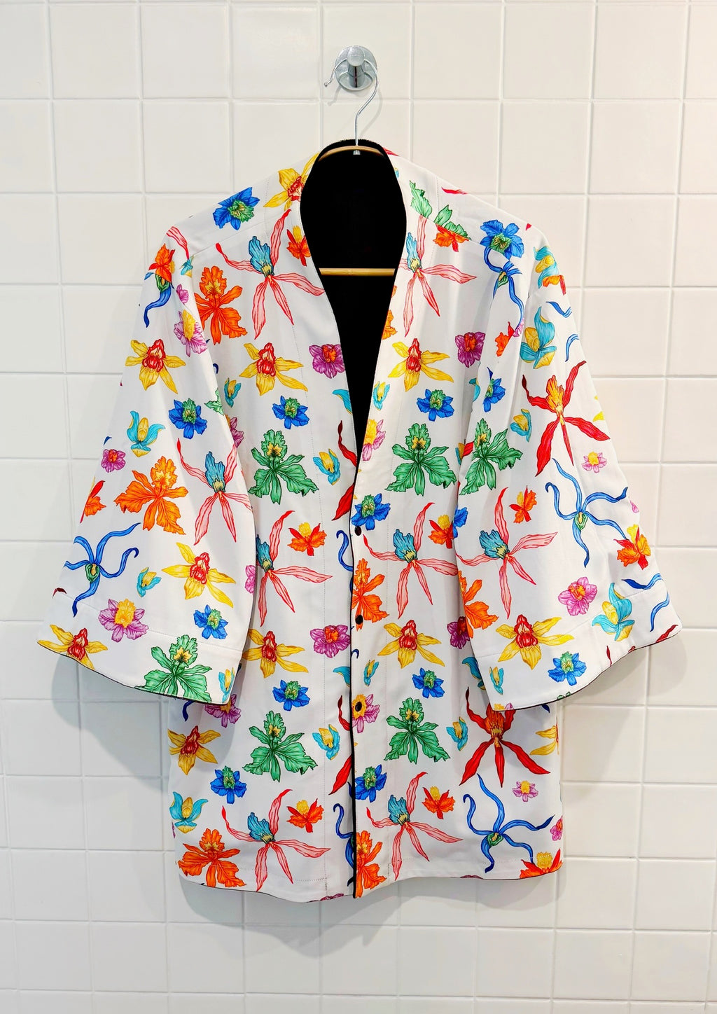 Reversible Floral Print Kimono