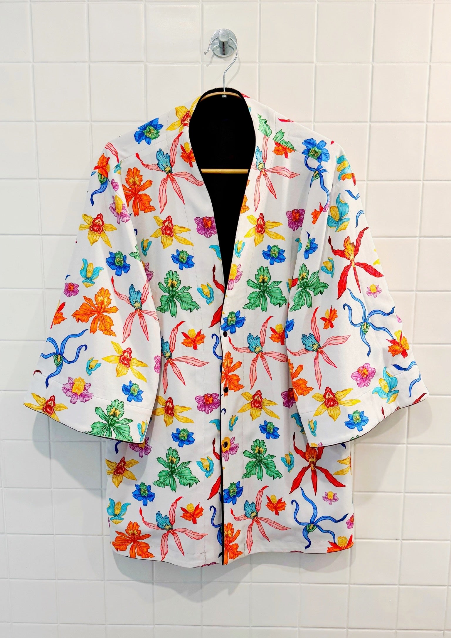Reversible Floral Print Kimono