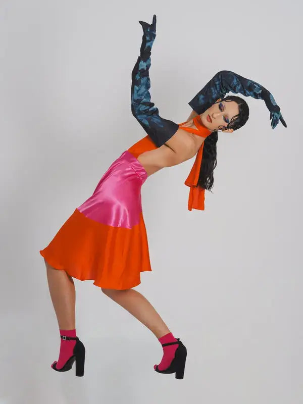 Dress/Skirt in red and pink