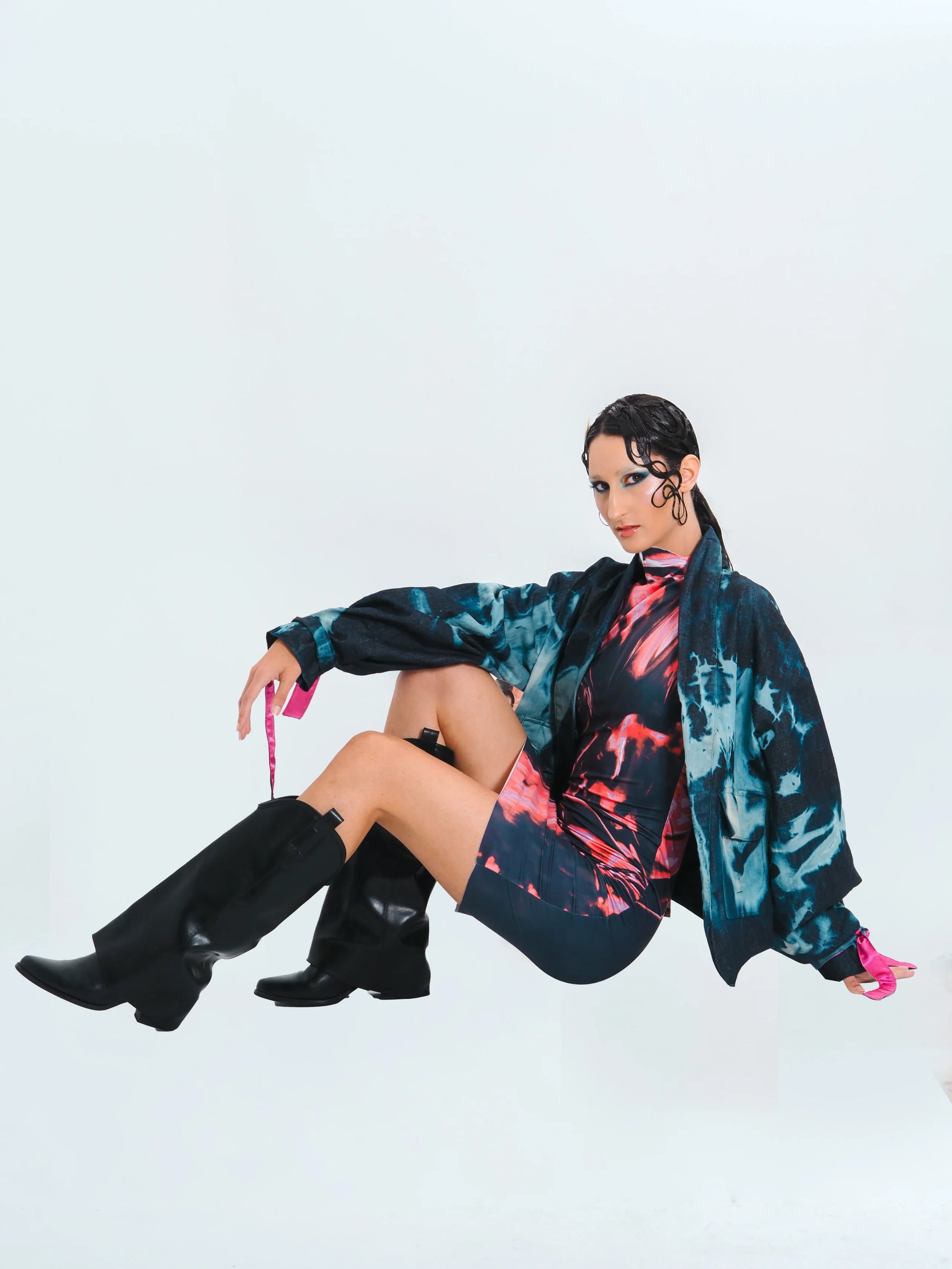 Bleach style - oversize denim blazer